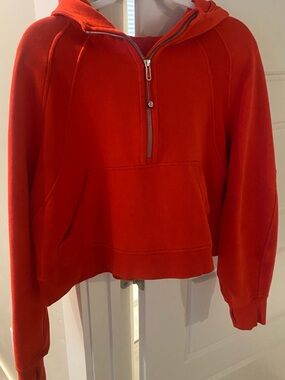 lululemon athletica Bright Red Half-Zip Hoodie